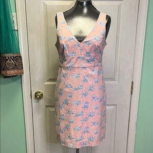 Vineyard Vines Pink and Blue Seashell Dress